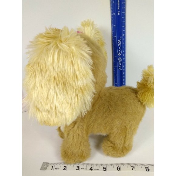 FRF PUPPY DOG BARKS, WALKS & PANTS BROWN & WHITE BIG EYES 9" PUPPY DOG Pink Bows - Picture 8 of 12